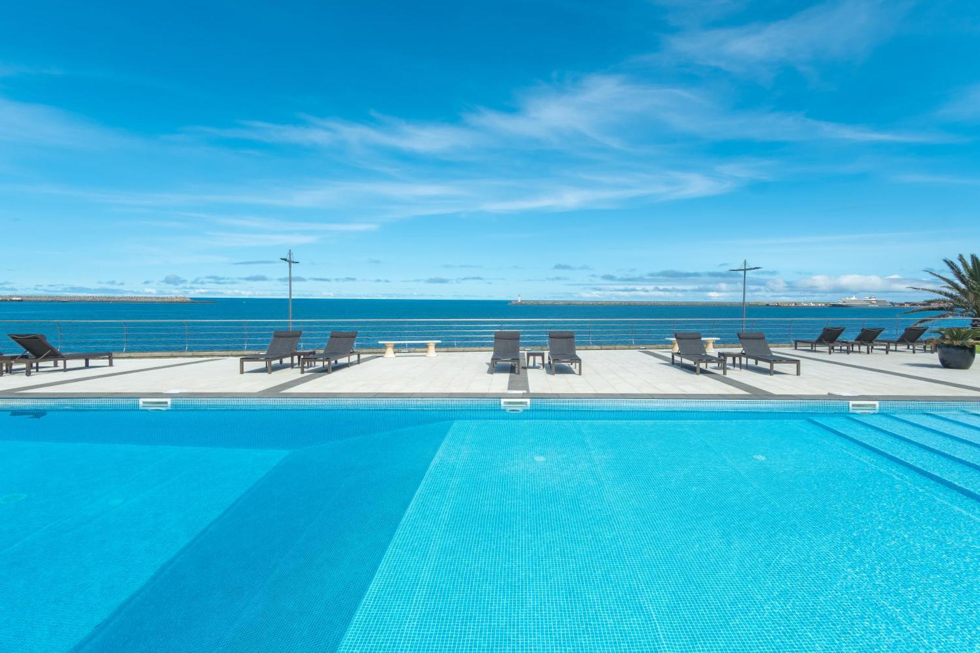 Atlantida Mar Hotel Praia da Vitoria Bagian luar foto